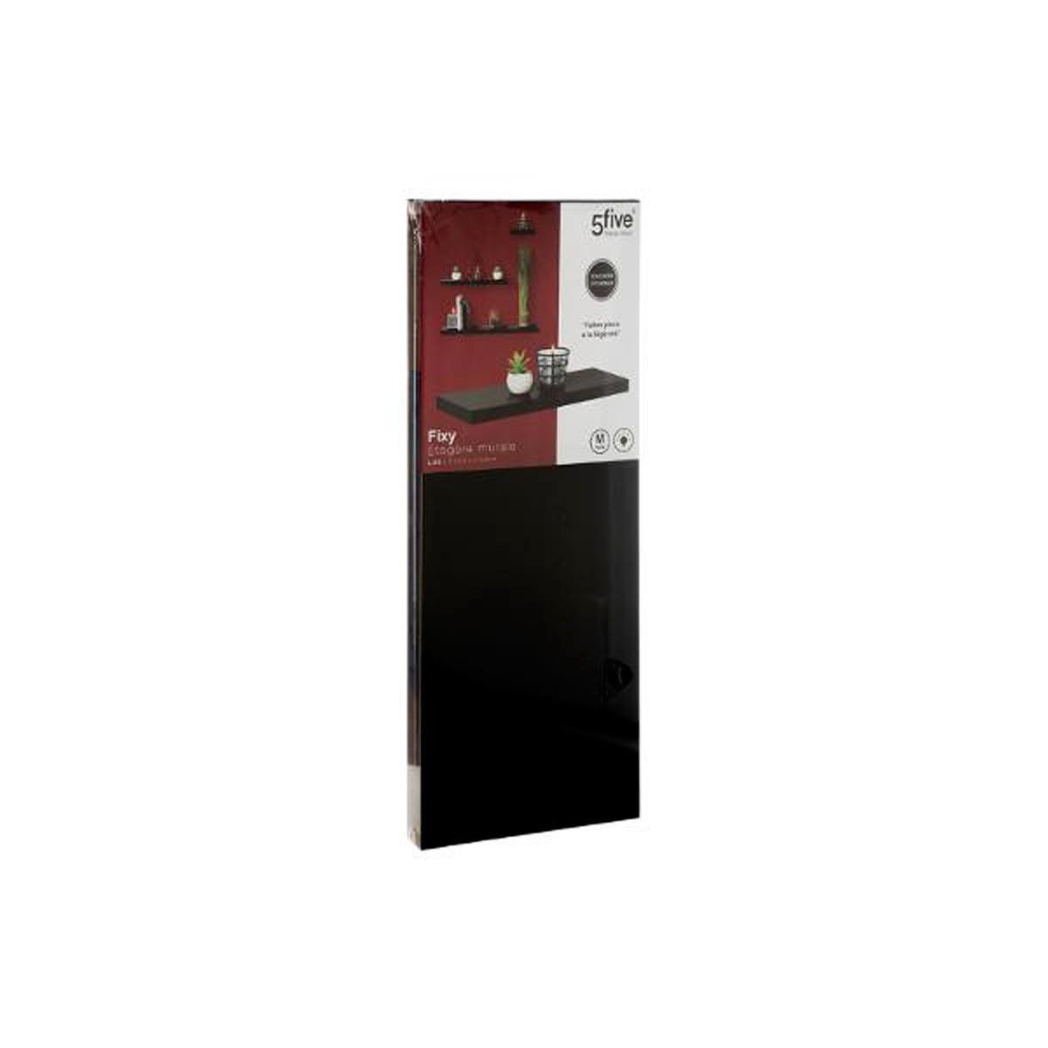 Voir la diapositive 2 : FIVE Étagère murale  fixy  60cm noir