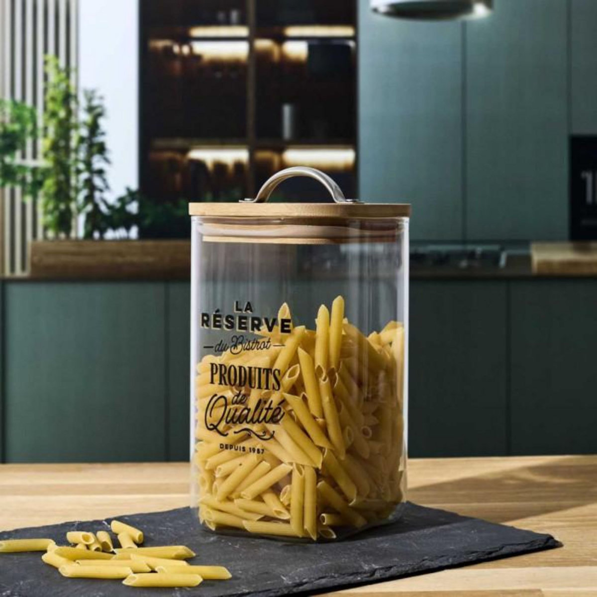 Paris Prix Bocal de Conservation en Verre  Bistrot  1L Transparent