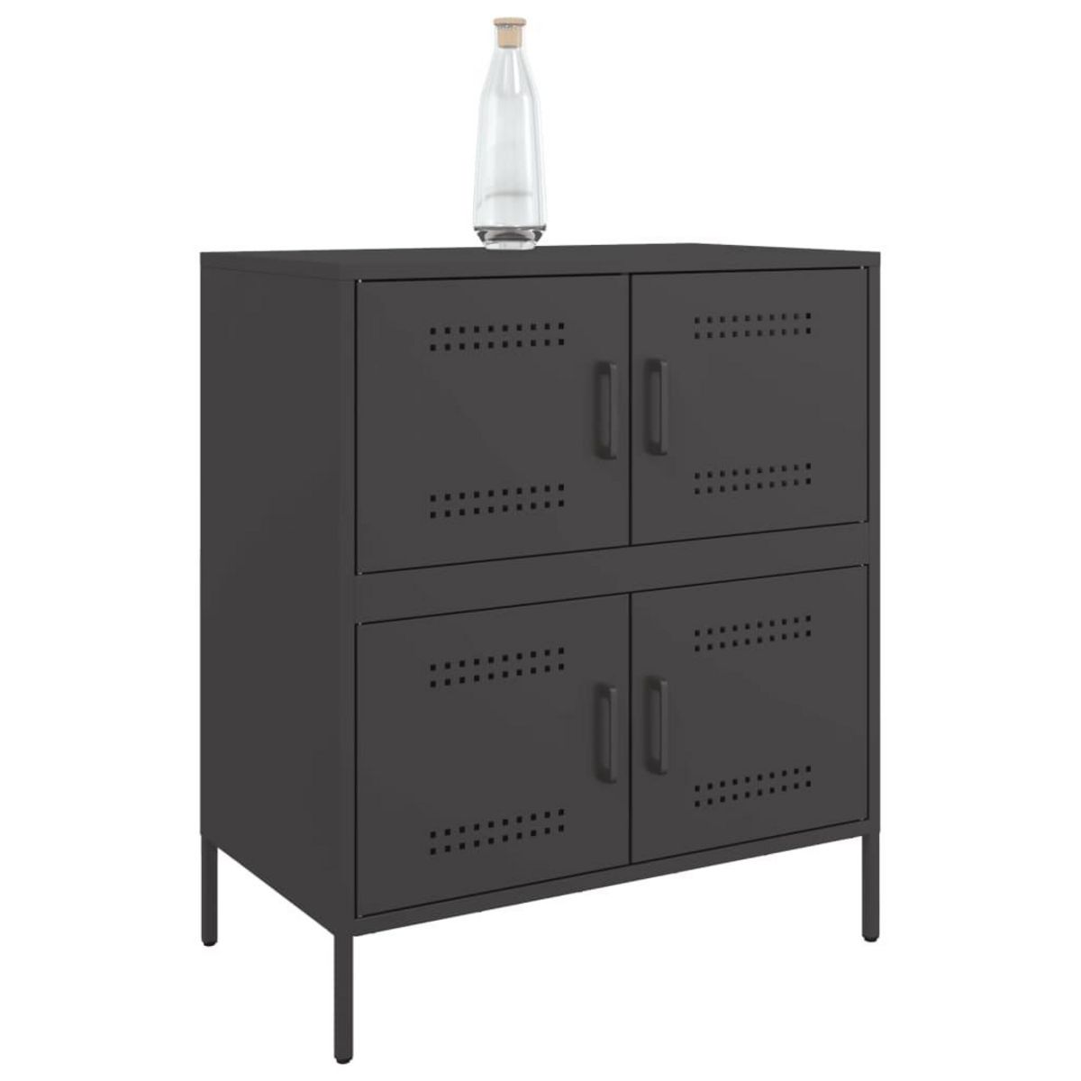 VIDAXL Buffet noir 68x39x79 cm acier