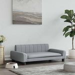 VIDAXL Lit pour chien gris clair 90x53x30 cm tissu