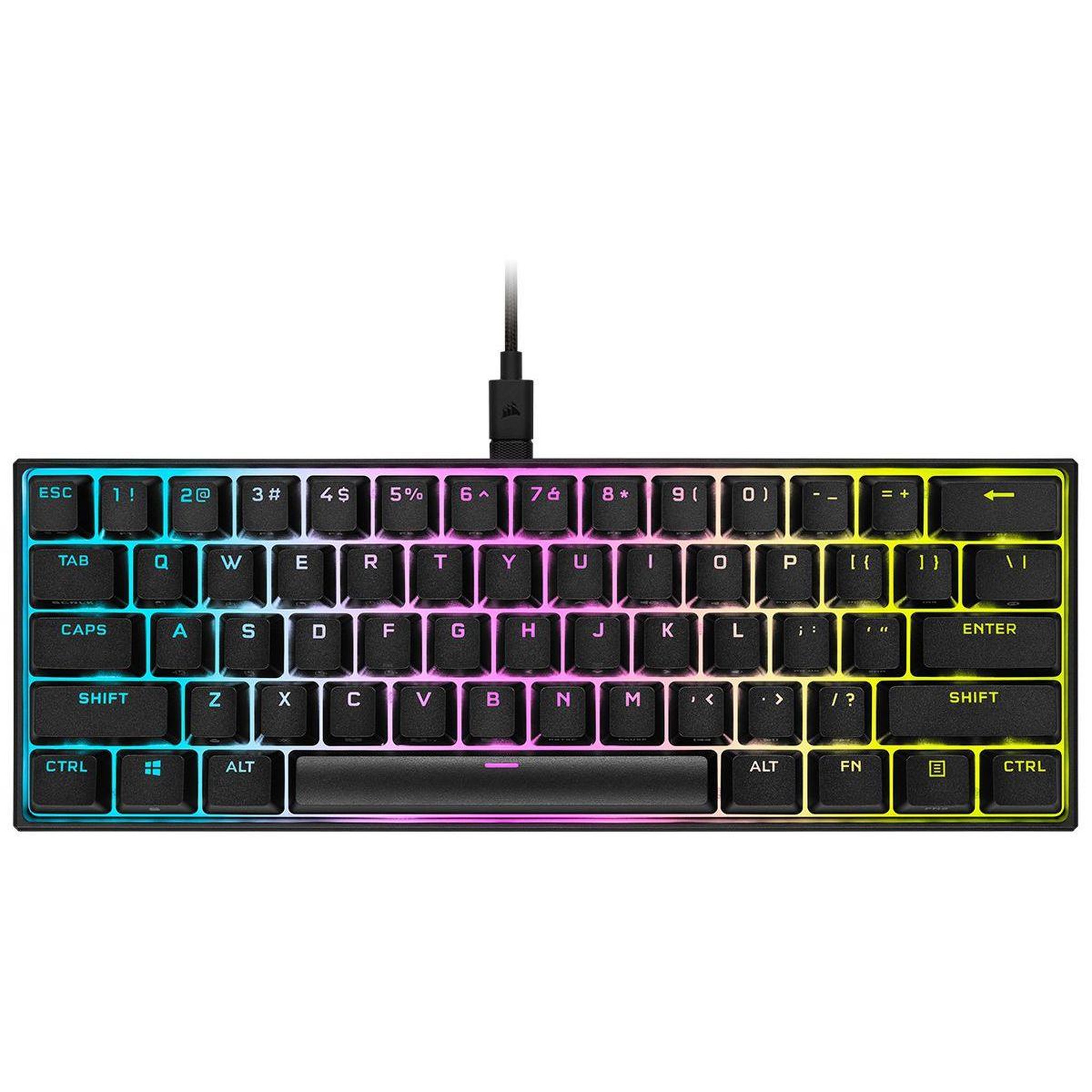 Corsair Clavier gamer k65 rgb mini cherry mx red noir