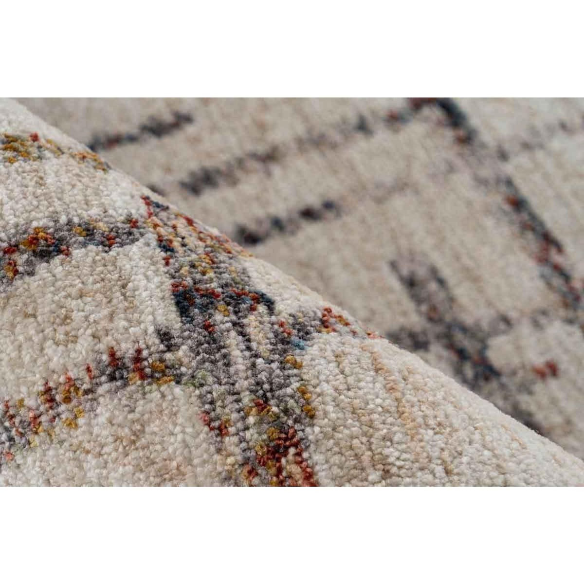 Paris Prix Tapis Tissé Imprimé Géométrique  Jaka  Crème