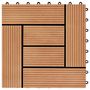 Voir la diapositive 5 : VIDAXL Carreaux de terrasse 22 pcs 30 x 30 cm 2 m^2 WPC Teck
