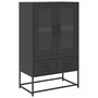 Voir la diapositive 2 : VIDAXL Buffet haut noir 68x39x111,5 cm acier