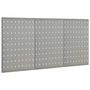 Voir la diapositive 2 : VIDAXL Panneaux a chevilles muraux 3 pcs 40x58 cm Acier
