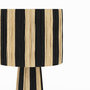 Voir la diapositive 3 : Rendez vous déco Grande lampe rayée noire en feuille de palmier-Soléa