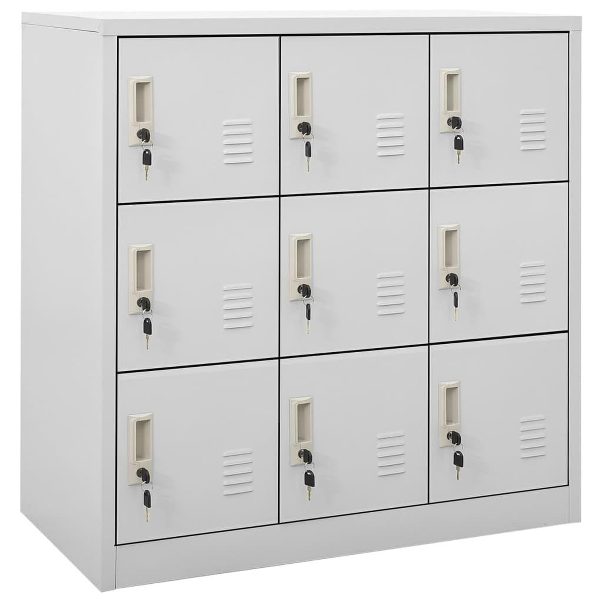 Voir la diapositive 2 : VIDAXL Armoires a casiers 2 pcs Gris clair 90x45x92,5 cm Acier