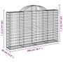Voir la diapositive 6 : VIDAXL Paniers a gabions arques 18 pcs 200x30x120/140 cm Fer galvanise