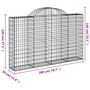Voir la diapositive 6 : VIDAXL Paniers a gabions arques 18 pcs 200x30x120/140 cm Fer galvanise