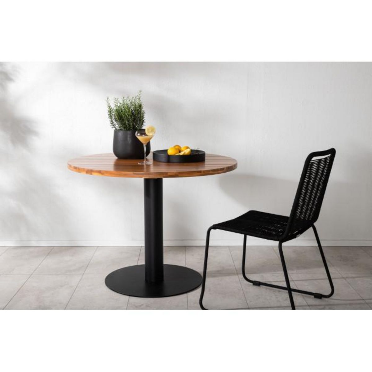 Paris Prix Table de Jardin en Bois  Cot  100cm Naturel