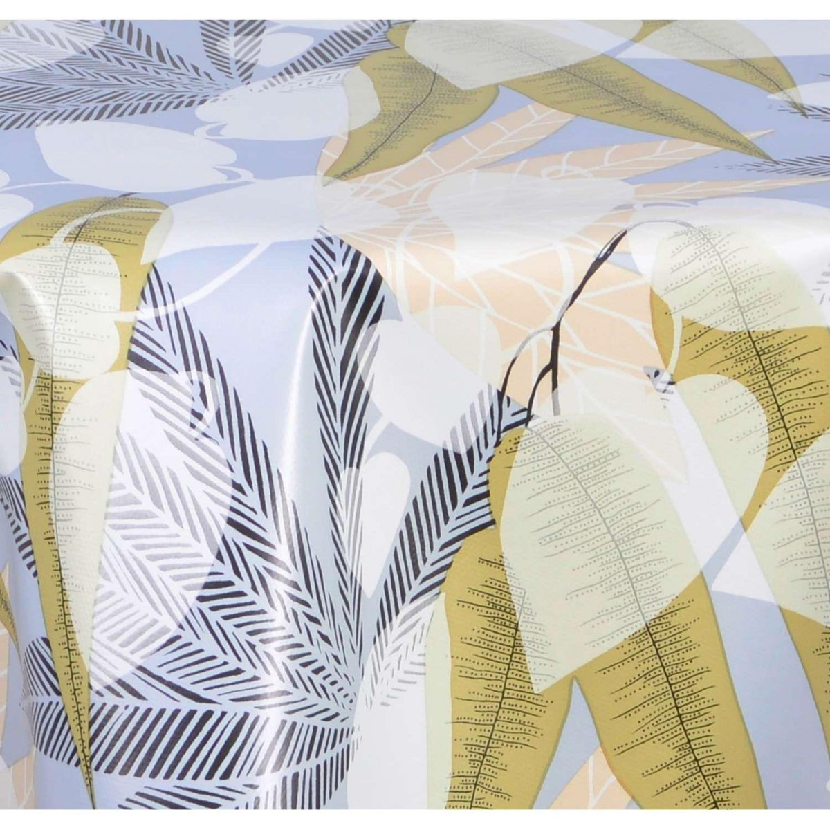 HABITABLE Nappe en toile cirée ronde Sais - Diam. 150 cm - Gris