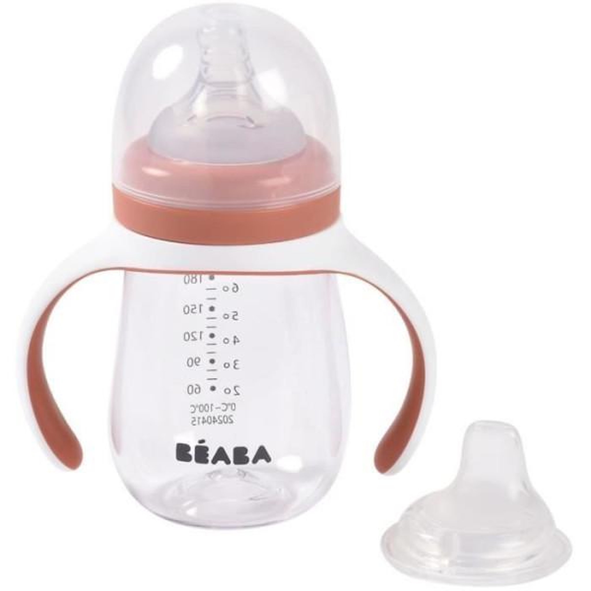Voir la diapositive 2 : MARKET24 Biberon d'apprentissage 2-en-1 - beaba - 210 ml - terracotta