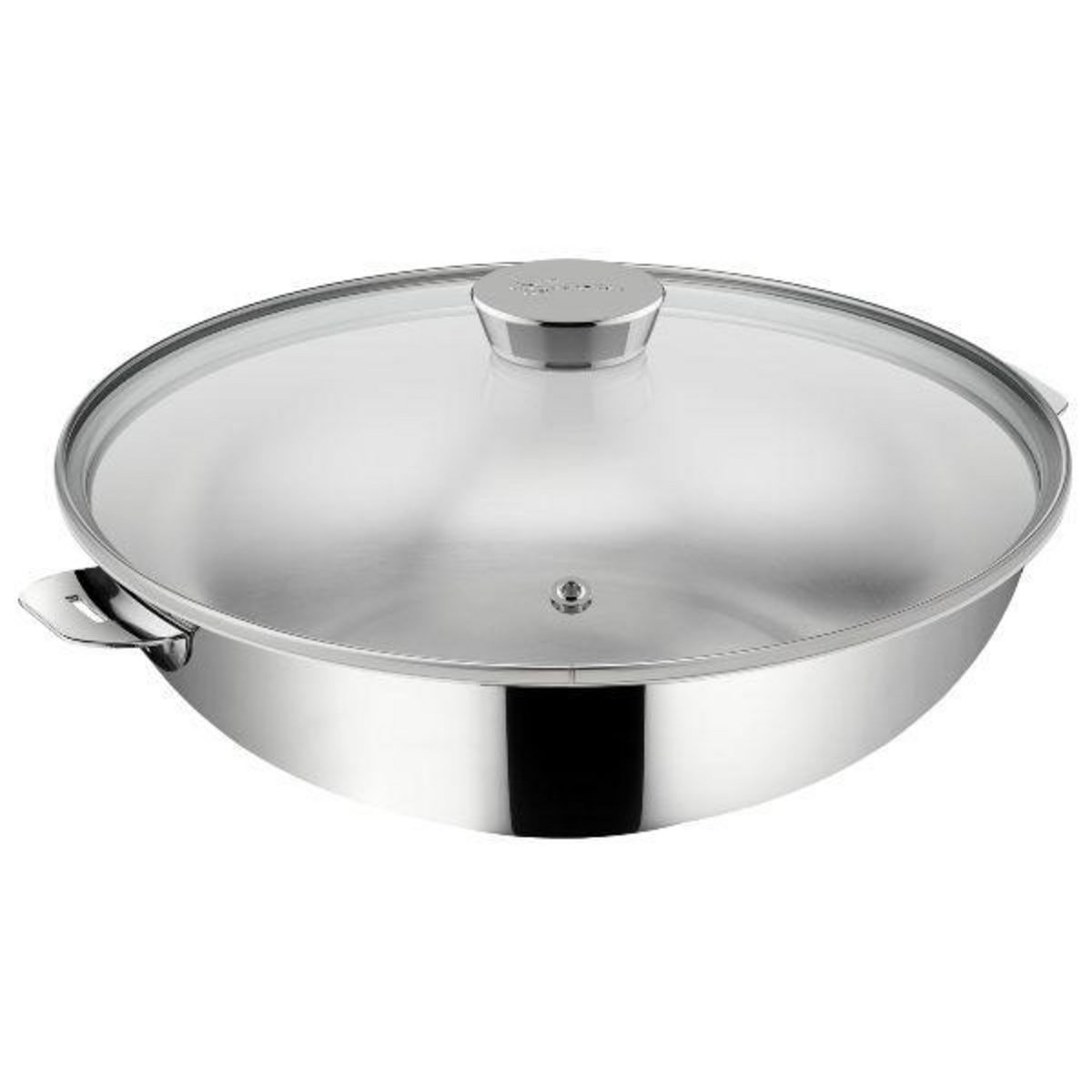 Lagostina Wok avec couvercle 26cm inox - 12138042026