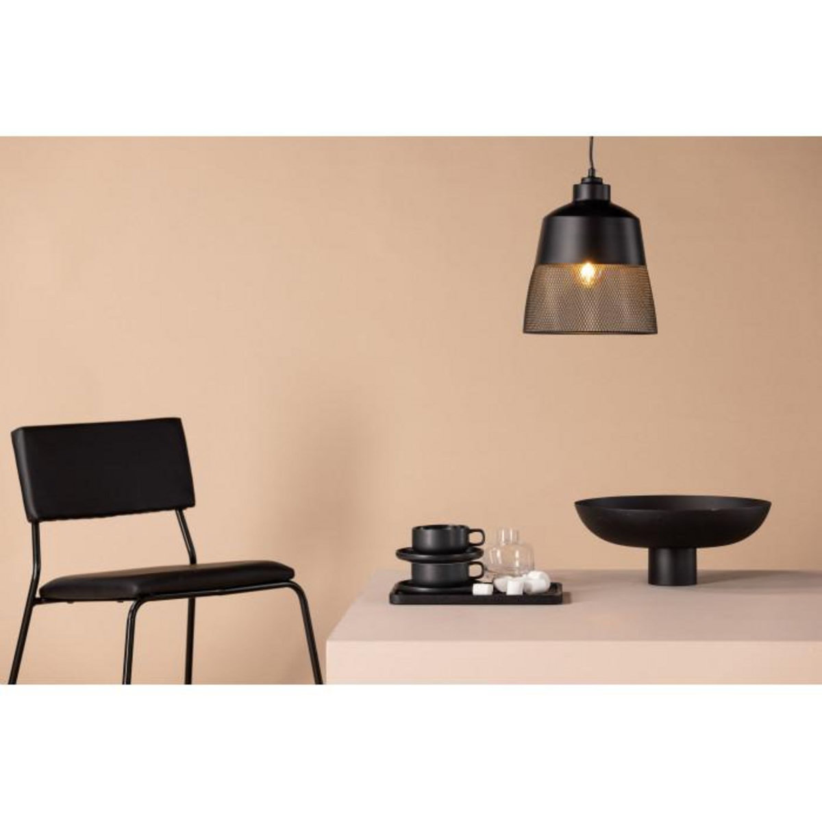 Paris Prix Lampe Suspension Design  Toulon  29cm Noir
