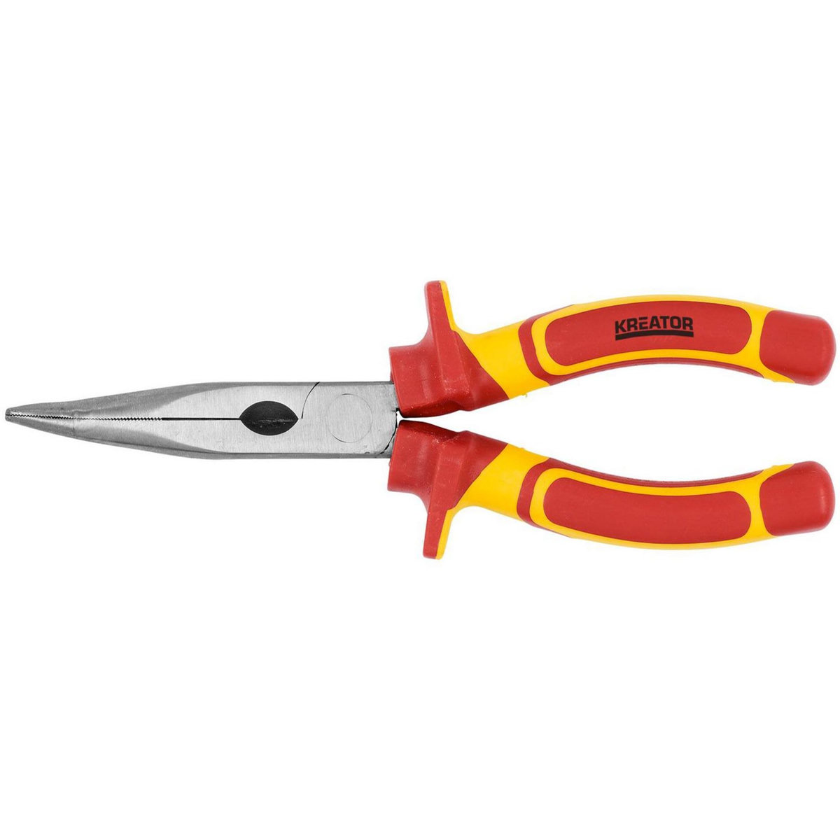 KREATOR Pince isolée à bec long coudé 200mm Kreator