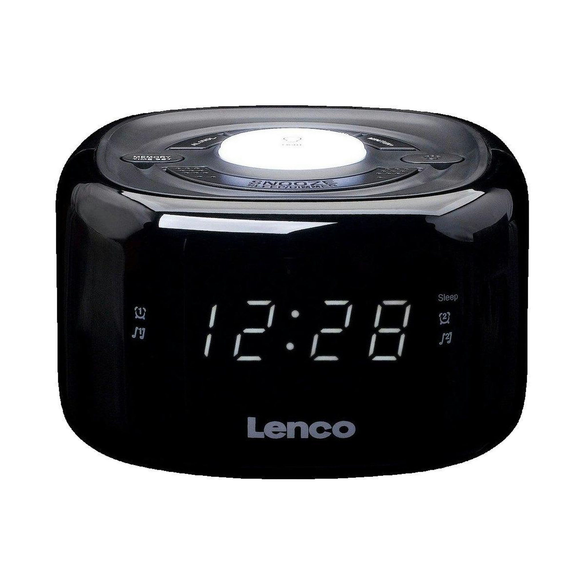 Voir la diapositive 3 : Lenco Radio-réveil Lenco CR-12 Compact avec écran LED
