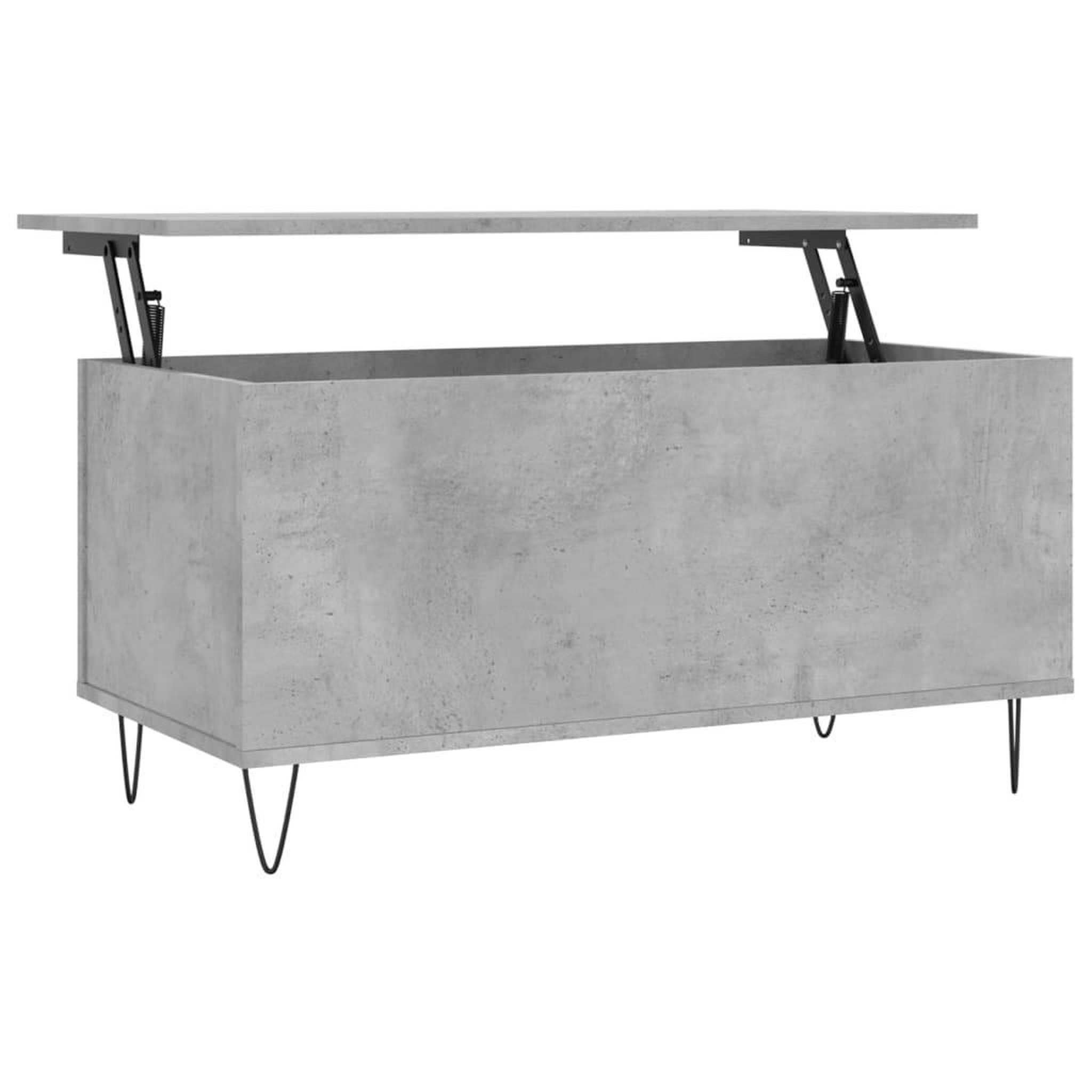 Voir la diapositive 2 : VIDAXL Table basse Gris beton 90x44,5x45 cm Bois d'ingenierie