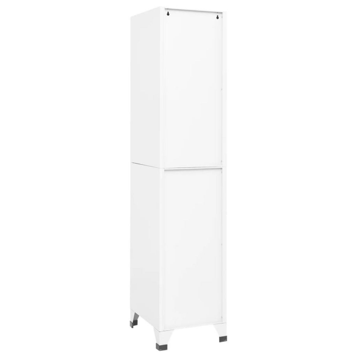 VIDAXL Armoire a casiers Blanc 38x45x180 cm Acier