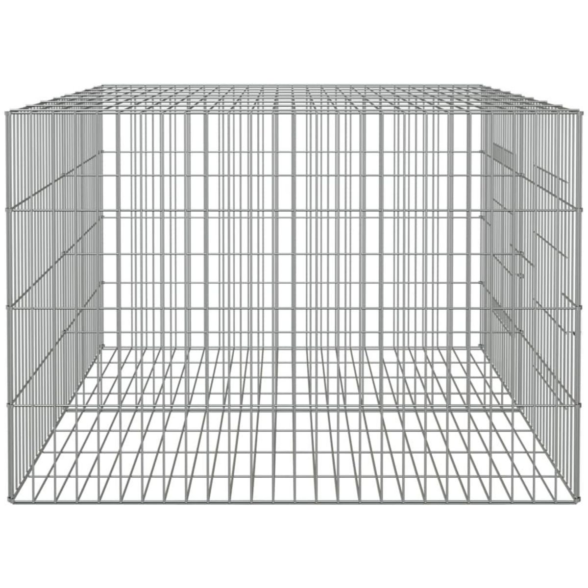 VIDAXL Cage a lapin 2 panneaux 110x79x54 cm Fer galvanise