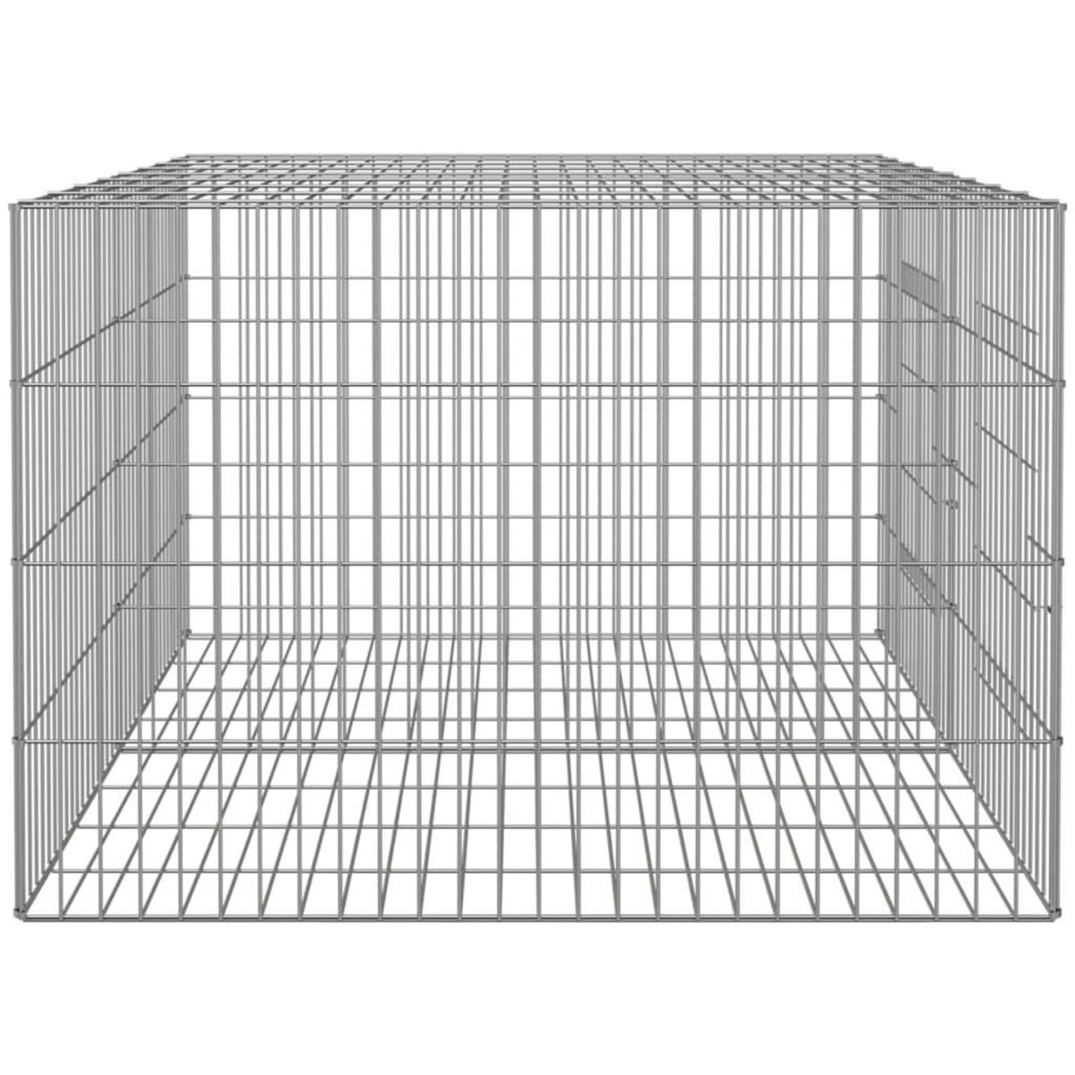 VIDAXL Cage a lapin 2 panneaux 110x79x54 cm Fer galvanise
