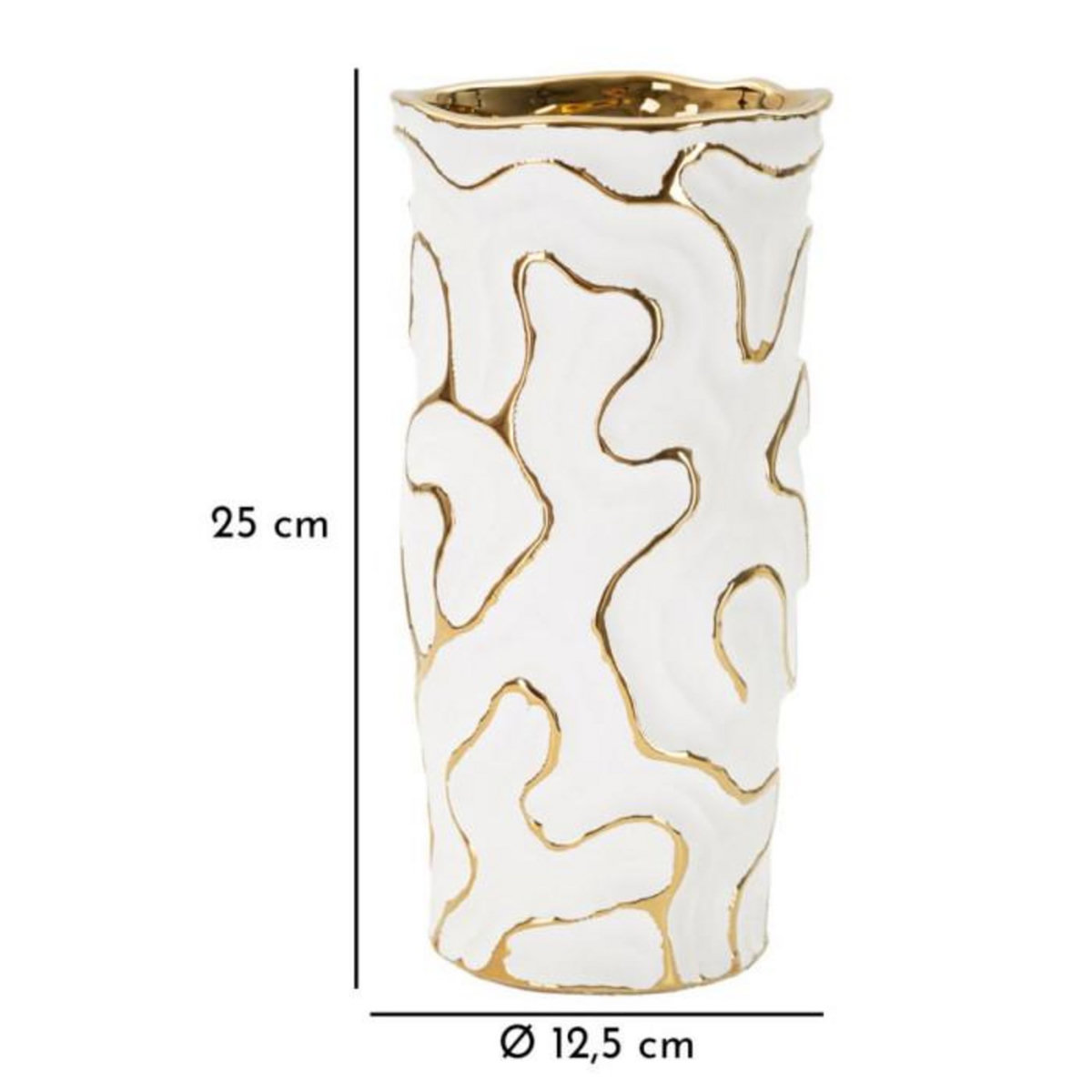 Paris Prix Vase Design en Céramique  Adore  25cm Blanc