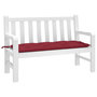 Voir la diapositive 1 : VIDAXL Coussin de banc de jardin rouge bordeaux 120x50x7 cm