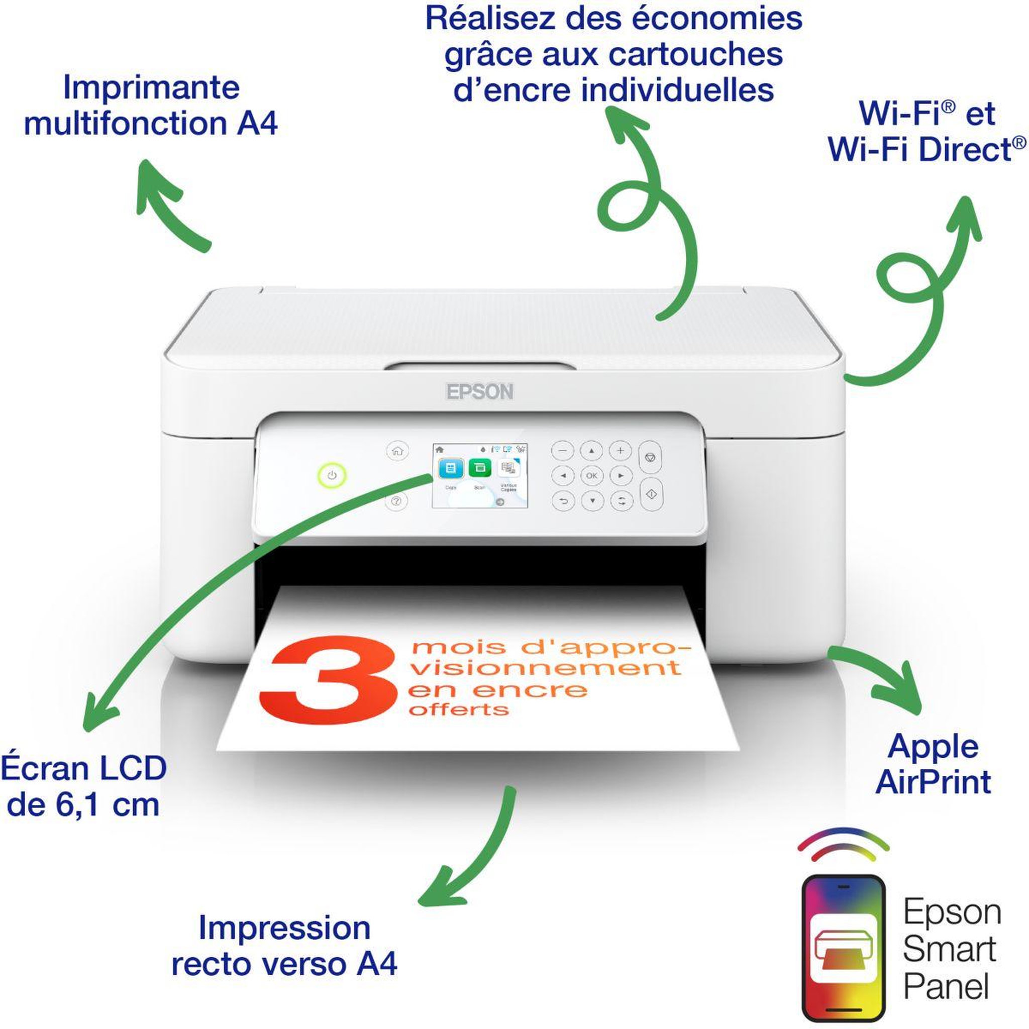 Voir la diapositive 2 : Epson Imprimante jet d'encre xp-4205