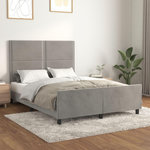 VIDAXL Cadre de lit sans matelas gris clair 140x200 cm velours