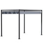 Voir la diapositive 1 : OUTSUNNY Pergola rétractable 4 x 3 x 2,22 m structure métal époxy toile polyester haute densité incluse gris foncé