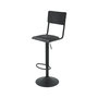Voir la diapositive 3 : Rendez vous déco Lot de 2 chaises de bar réglables 60/80 cm en bois noir-Clem