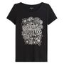 Voir la diapositive 2 : INEXTENSO T-shirt manches courtes noir femme
