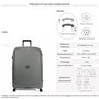 Voir la diapositive 2 : Delsey Grande valise rigide Beaumont TSA Polypropylène 76cm