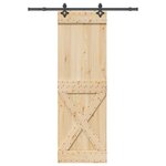 VIDAXL Porte coulissante et kit de quincaillerie 70x210 cm pin massif