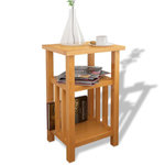 VIDAXL Table d'appoint avec etagere a revues Chene massif 27x35x55 cm