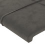 Voir la diapositive 4 : VIDAXL Tetes de lit 4 pcs Gris fonce 100x5x78/88 cm Velours