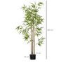 Voir la diapositive 3 : HOMCOM Bambou artificiel 1,80H m - plante artificielle - 830 feuilles réalistes, vrais troncs - pot inclus