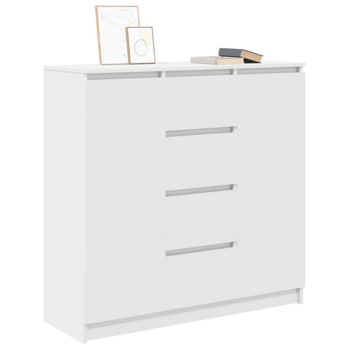 VIDAXL Buffet avec tiroirs blanc 100,5x35x98,5 cm bois d'ingenierie