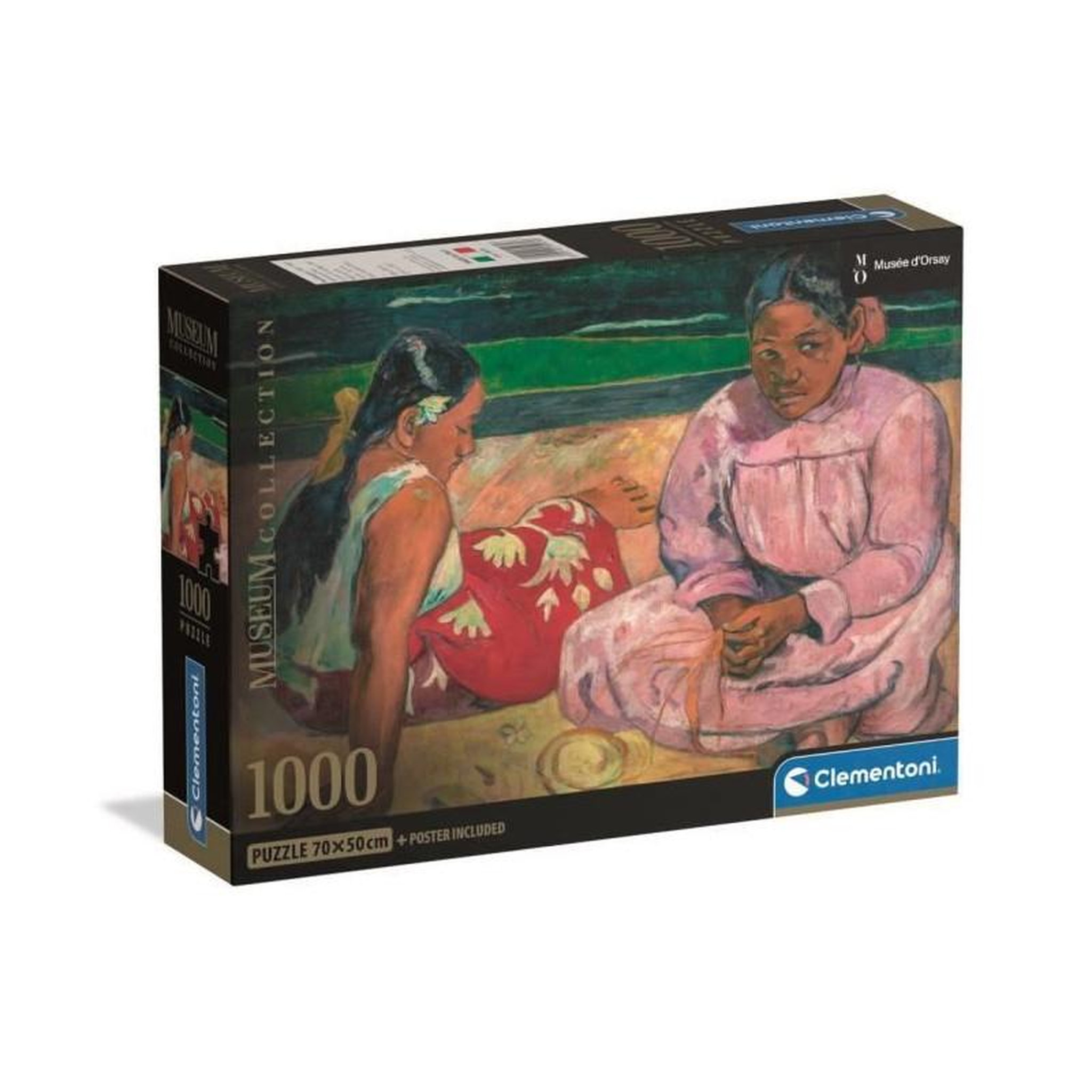 CLEMENTONI Puzzle 1000 pièces Compact Gauguin : Femmes de Tahiti – Puzzle adulte – Clementoni