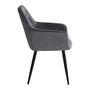 Voir la diapositive 3 : HomeStyle4U Chaise de salle à manger lot 4 chaises velour gris