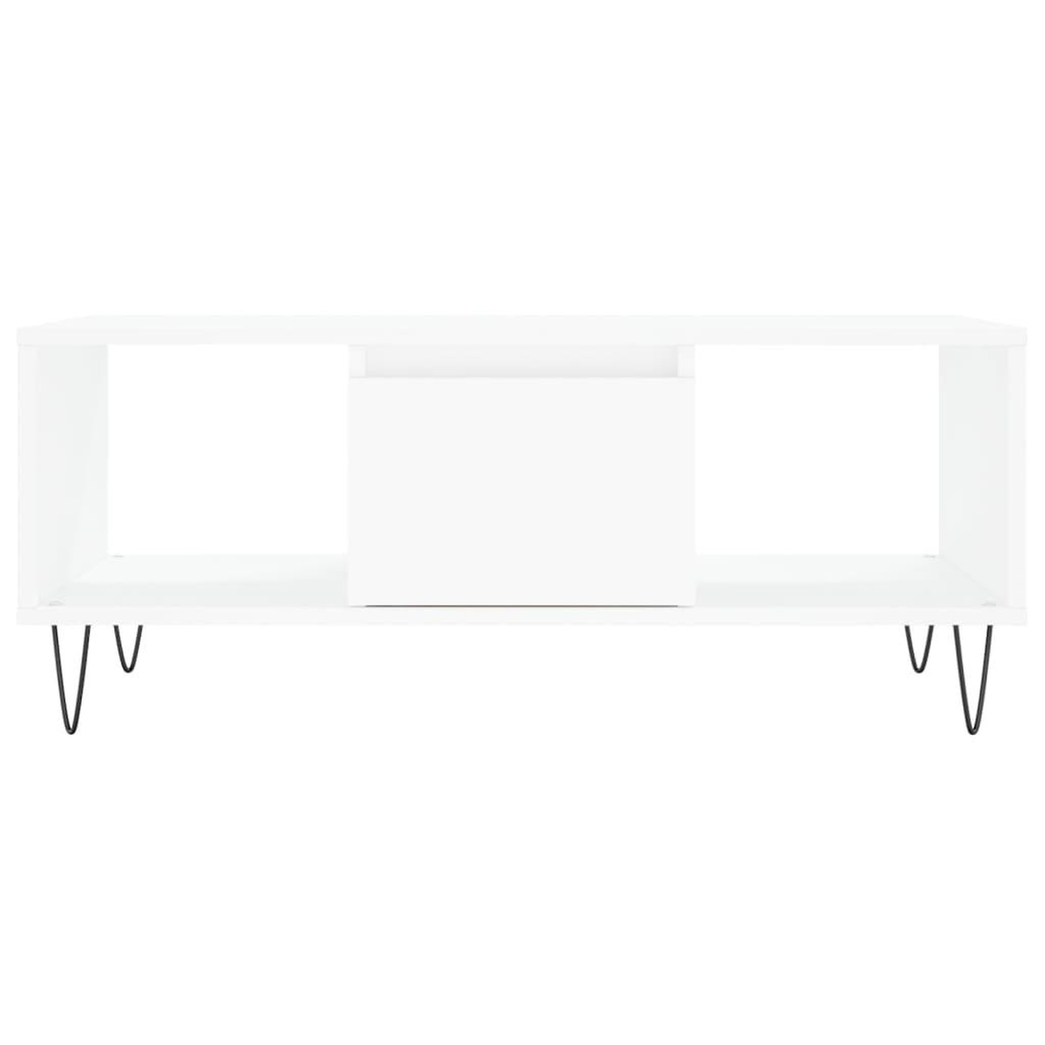 Voir la diapositive 5 : VIDAXL Table basse Blanc 90x50x36,5 cm Bois d'ingenierie
