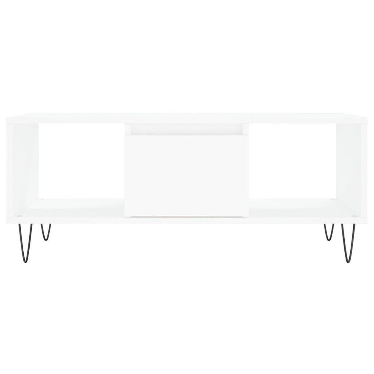 VIDAXL Table basse Blanc 90x50x36,5 cm Bois d'ingenierie