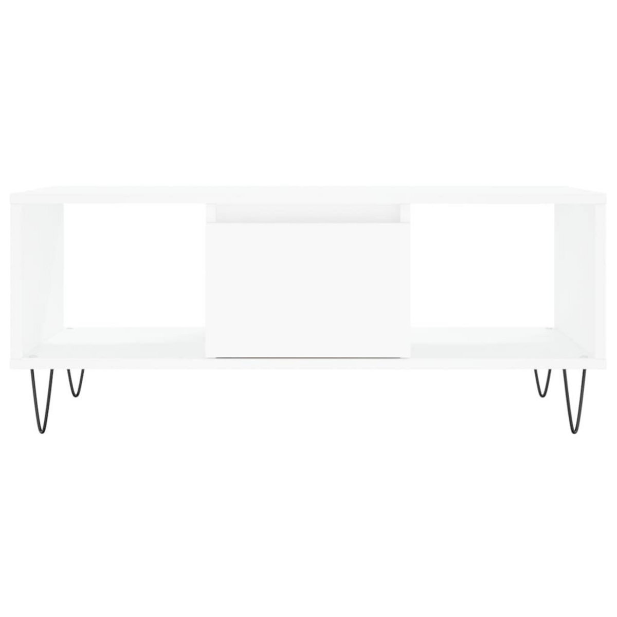 VIDAXL Table basse Blanc 90x50x36,5 cm Bois d'ingenierie