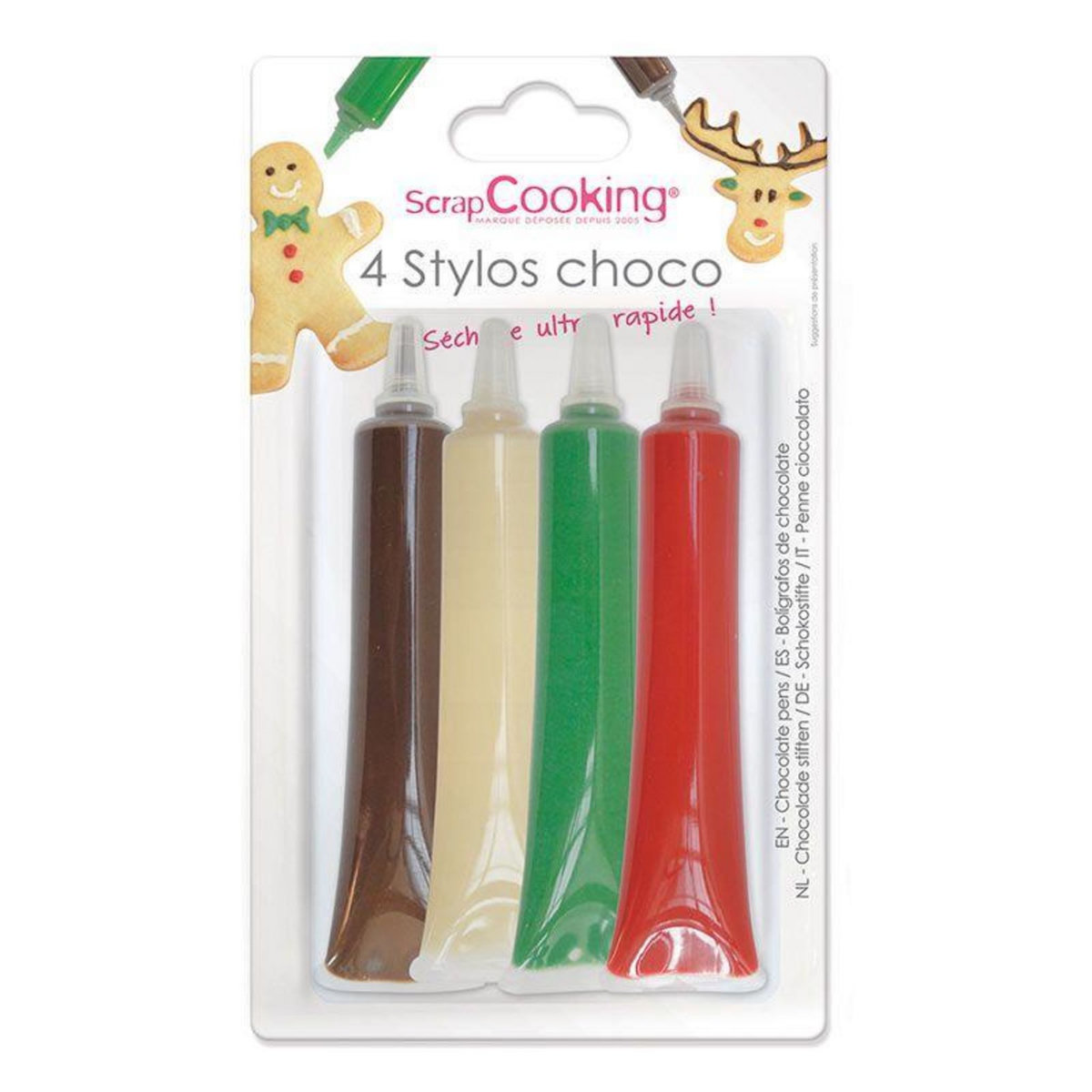 SCRAPCOOKING 4 stylos au chocolat Edition Noël