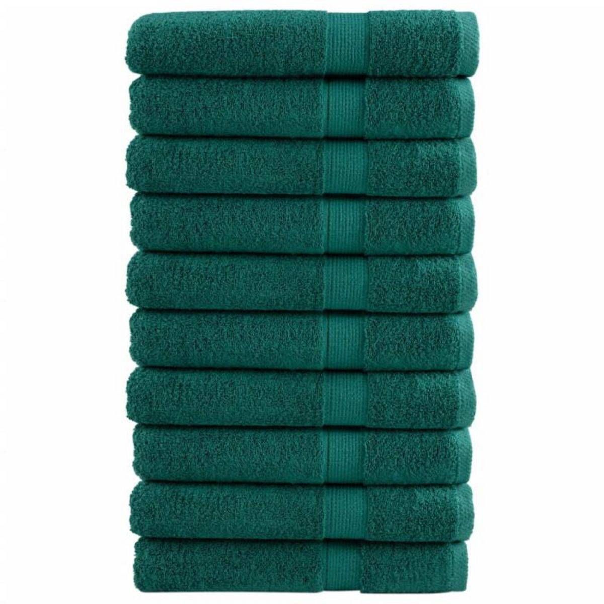VIDAXL Serviettes de qualité supérieure SOLUND 10 pcs vert 600 g m²