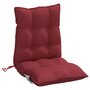 Voir la diapositive 5 : VIDAXL Coussins de chaise a dossier bas lot de 2 rouge bordeaux