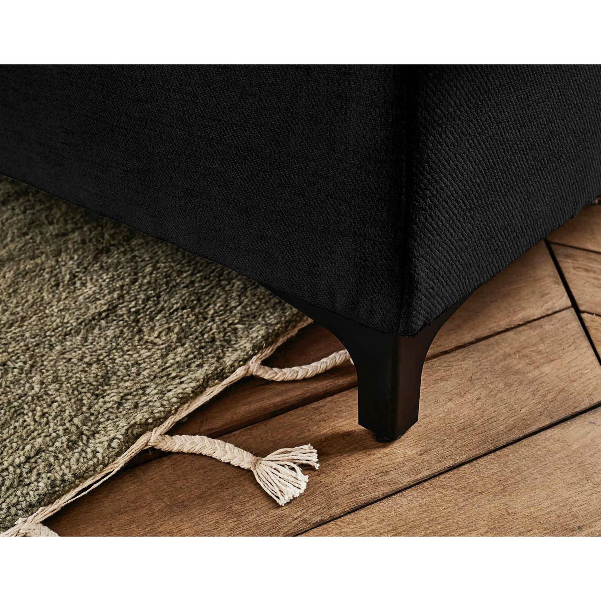 LISA DESIGN Olinda - canapé d'angle droit - 5 places - convertible avec coffre et têtières réglables - en tissu