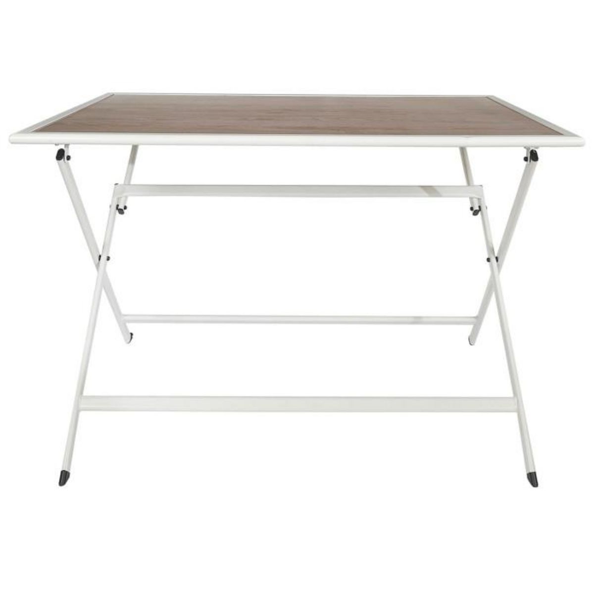 Paris Prix Table de Jardin Pliable  Barcelone  110cm Blanc & Naturel