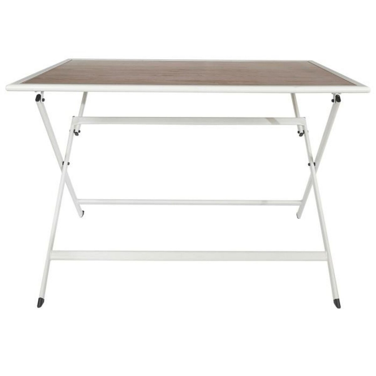 Paris Prix Table de Jardin Pliable  Barcelone  110cm Blanc & Naturel