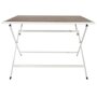 Voir la diapositive 2 : Paris Prix Table de Jardin Pliable  Barcelone  110cm Blanc & Naturel