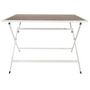 Voir la diapositive 2 : Paris Prix Table de Jardin Pliable  Barcelone  110cm Blanc & Naturel